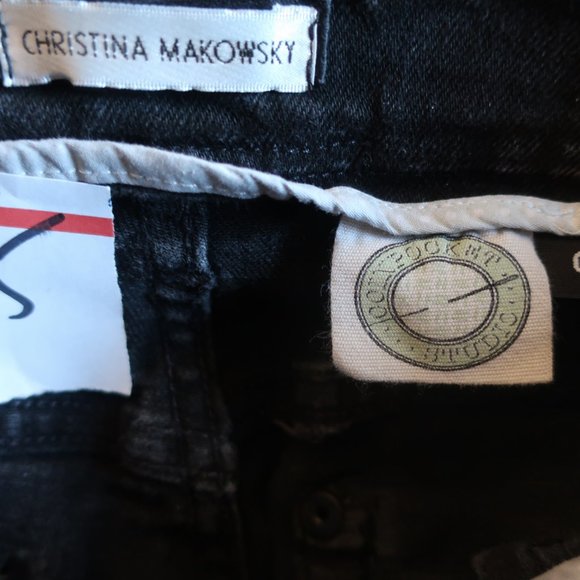 CHRISTINA MAKOWSKY DENIM FRINGED HEM JEANS - Picture 13 of 13